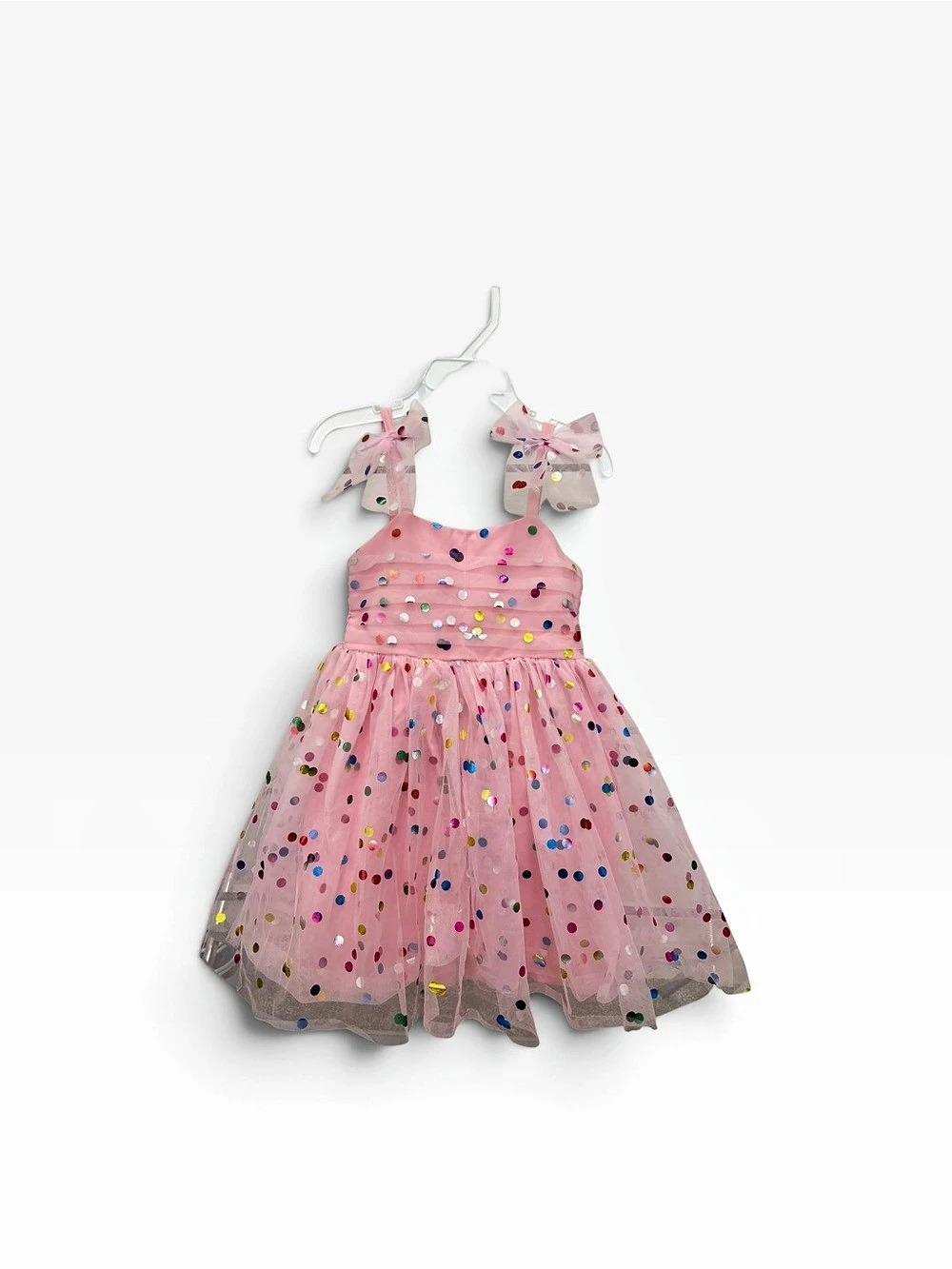 Pink Polka Dot Party Dress Girls 4T